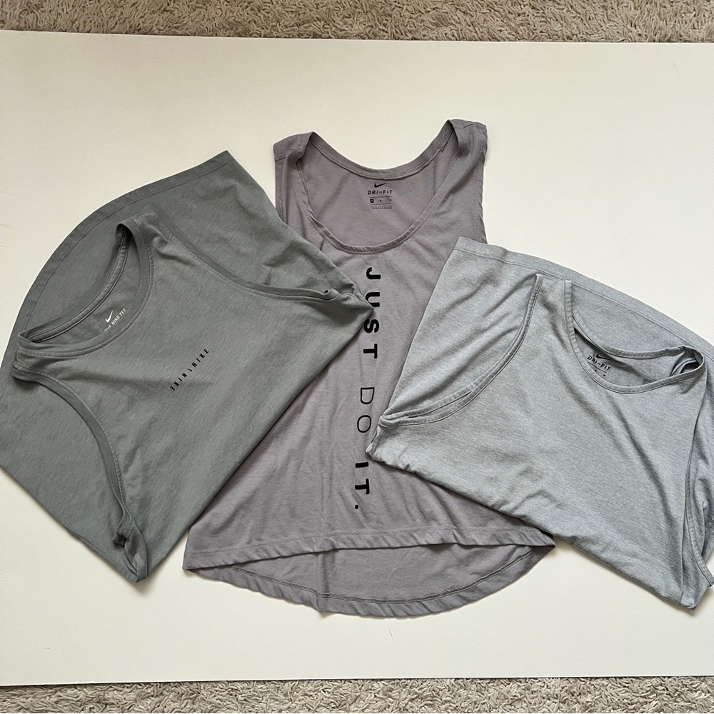 3 Nike Dri-Fit Muscle Tank Tops